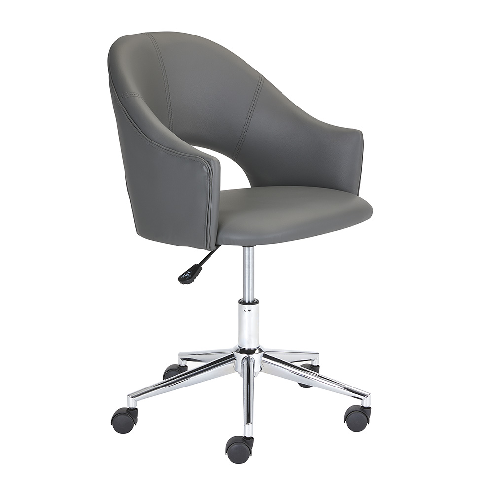 Castelle Office Chair: Grey Leatherette